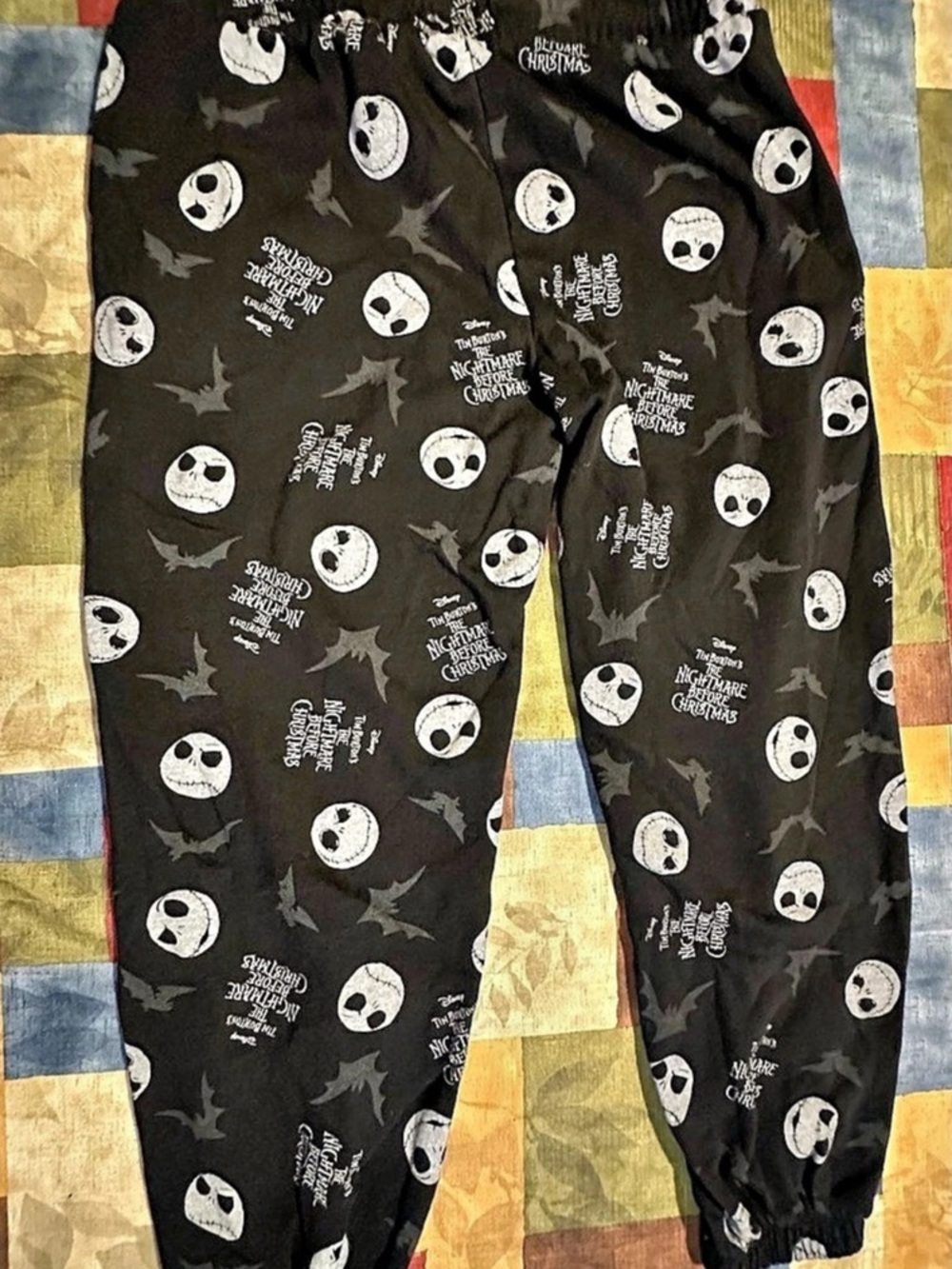 Disney The Nightmare Before Christmas Graphic Pants Black & White Size L